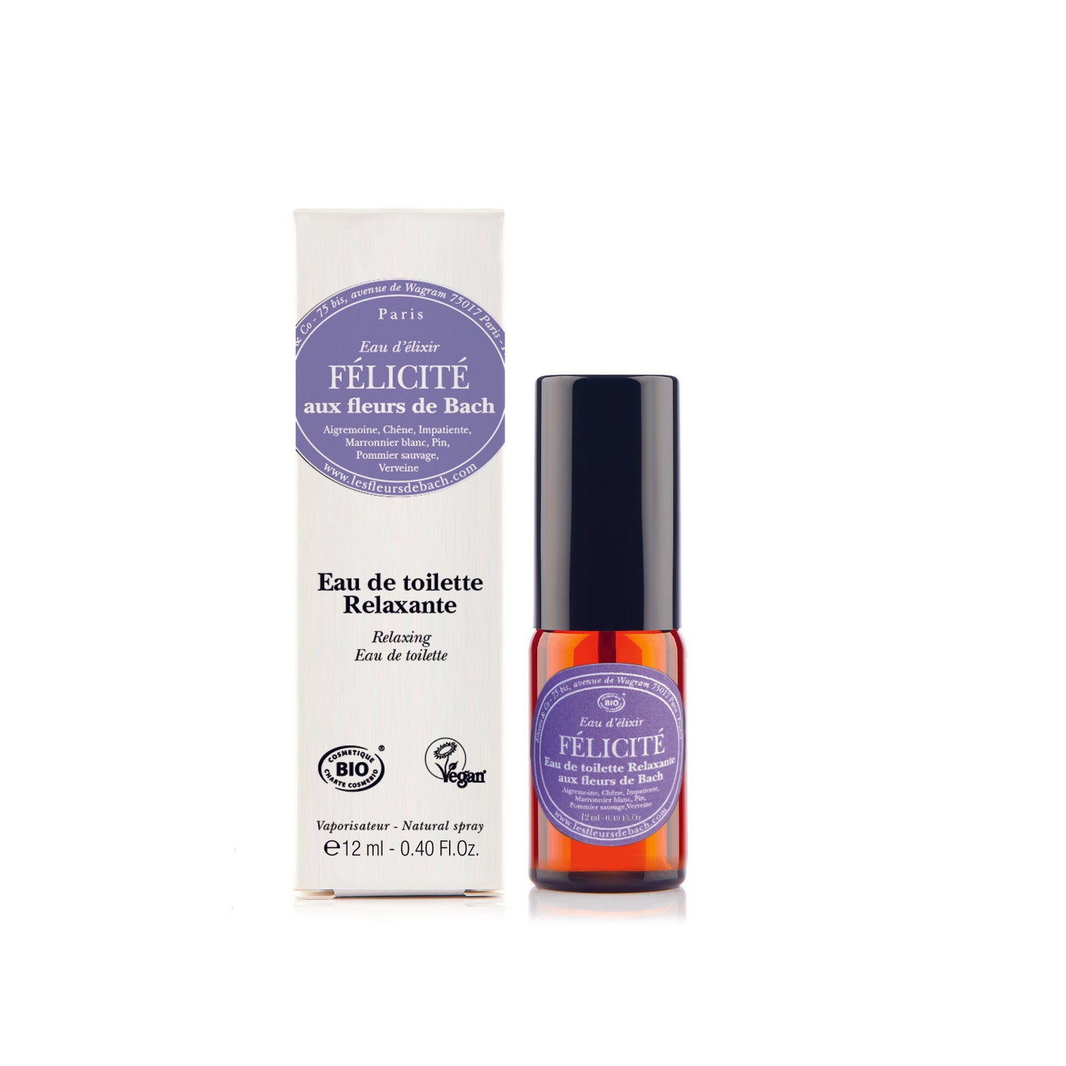 EAU de toilette "FELICIDAD" de Bach 12ml ELIXIRS & CO ED LIM