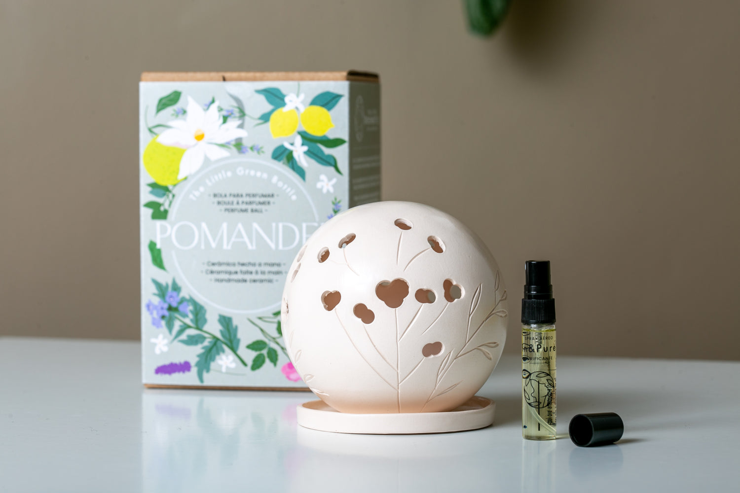 Bola para perfumar de cerámica natural, POMANDER TLGB