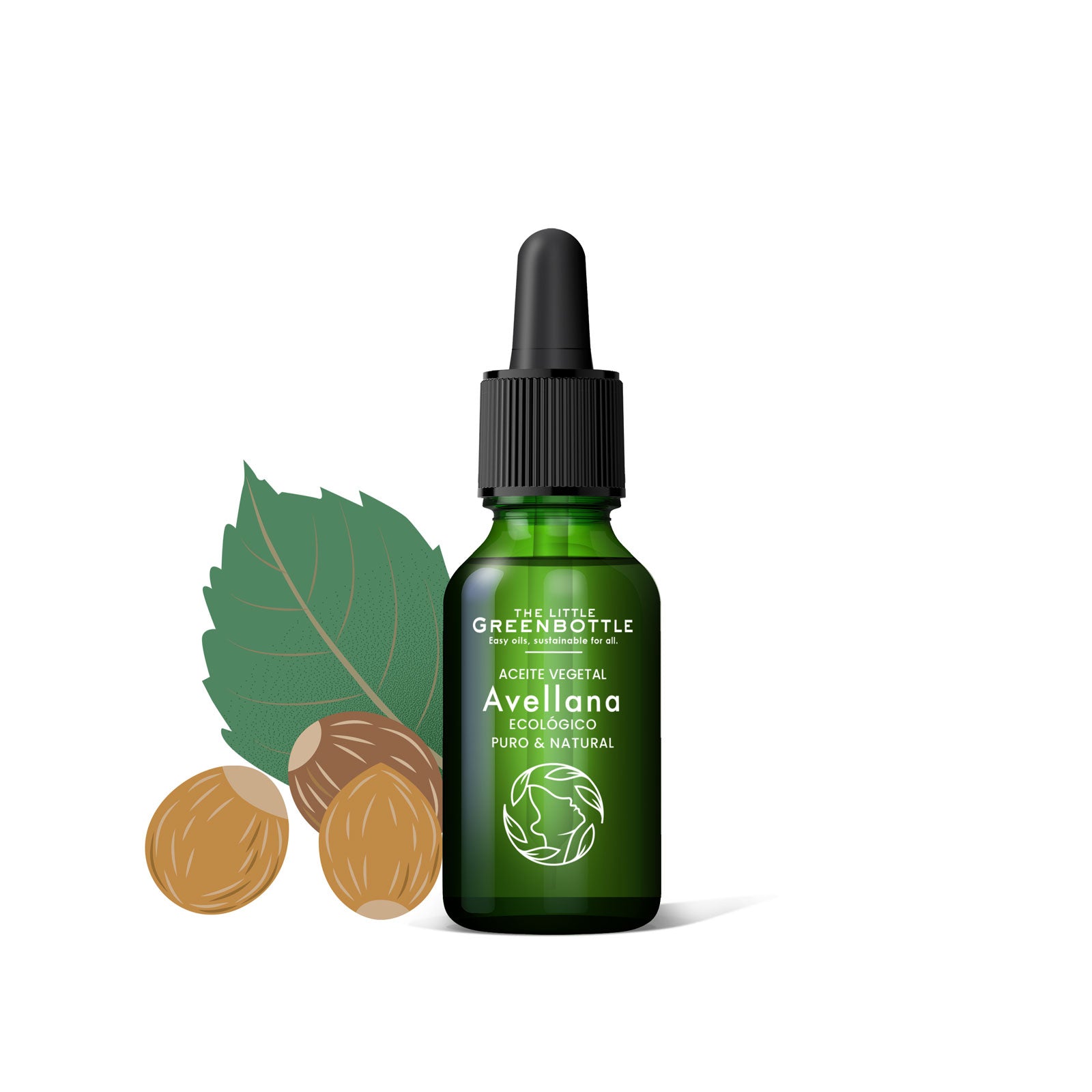 Aceite Vegetal puro de Avellana 15 ml 1ªpresión en frío TLGB