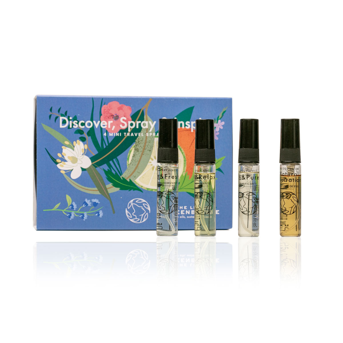 Discover, Spray & Inspire - 4 mini Travel Sprays TLGB