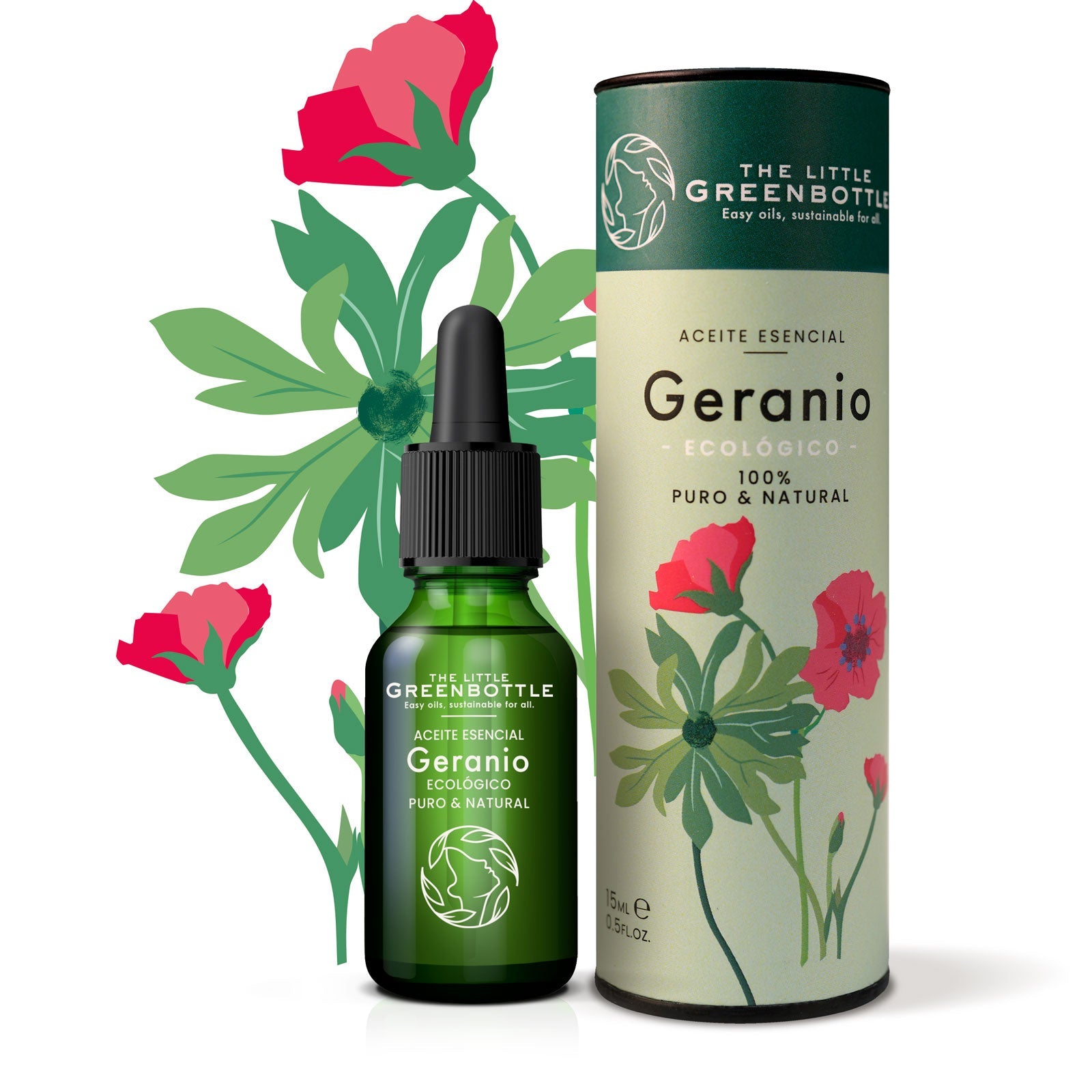 Aceite Esencial puro de Geranio 15 ml Formato XL TLGB