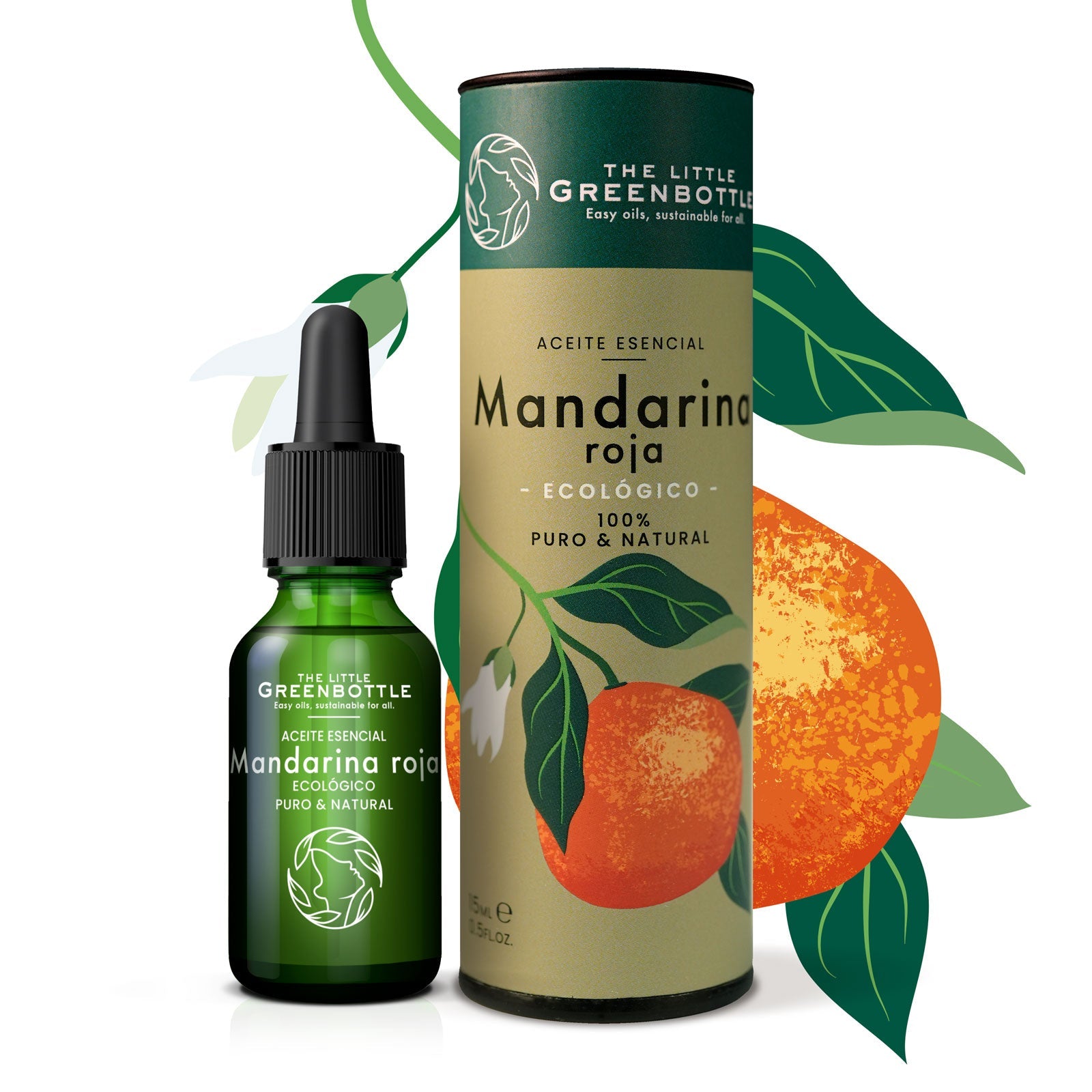 Aceite Esencial puro de  Mandarina 15 ml Formato XL TLGB