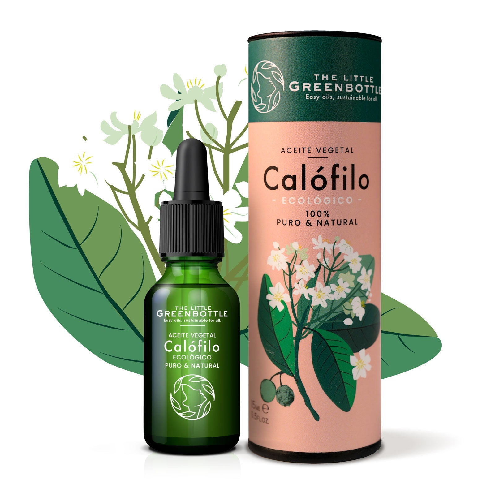 Aceite Vegetal puro de  Calófilo 15 ml 1ªpresión en frío TLGB