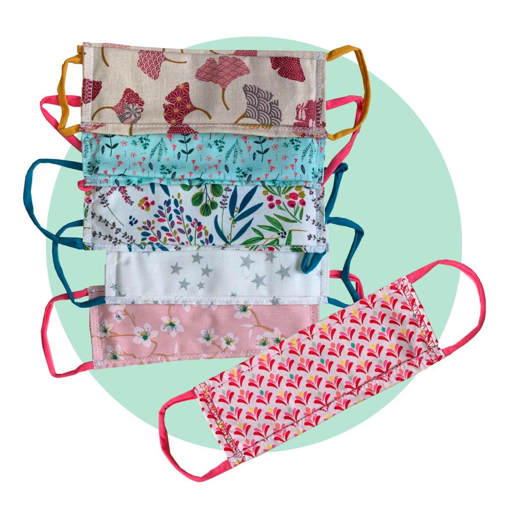 Mascarilla de tela BREATHE & REUSE de algodón lavable