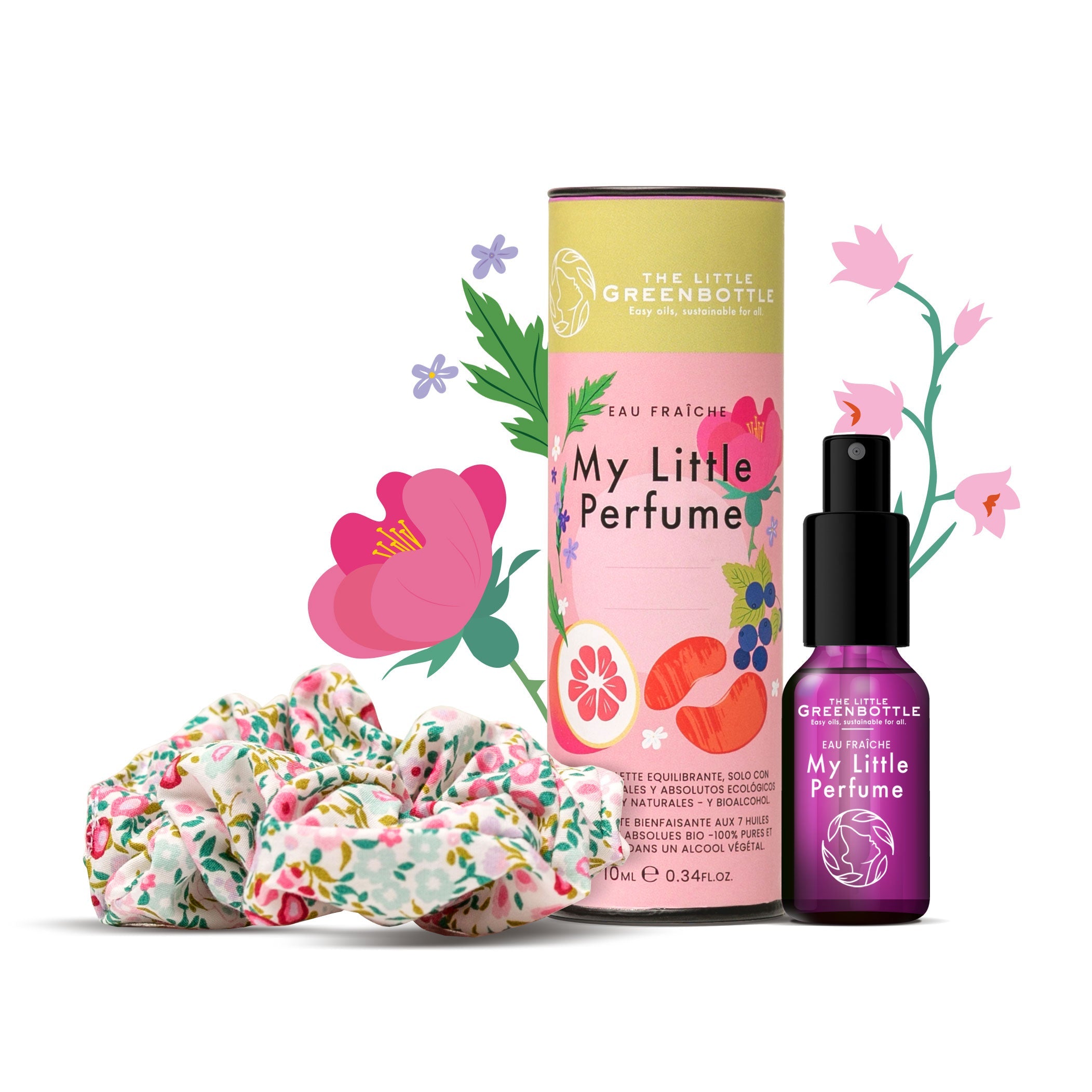 Tie & Scent - My Little Perfume con coletero floral TLGB