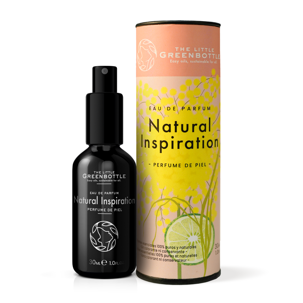 Cofre "TIE & SCENT" medium - coletero hecho a mano AMAPOLAS con Eau de Parfum NATURAL INSPIRATION 30 ML