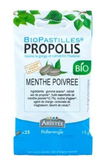 GOMINOLAS GARGANTA PROPOLEO BIO MENTA PIPERITA x25 - ARISTEE