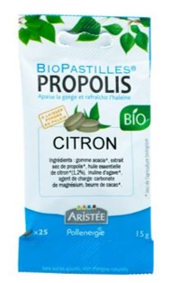 GOMINOLAS GARGANTA PROPOLEO BIO LIMON x25 - ARISTEE