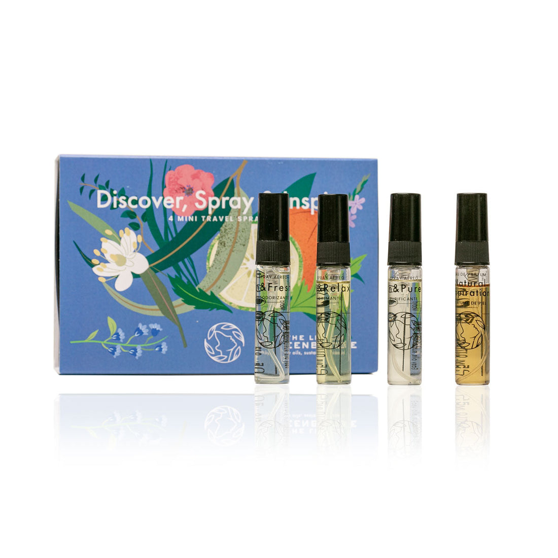 Discover, Spray & Inspire - 4 mini Travel Sprays TLGB
