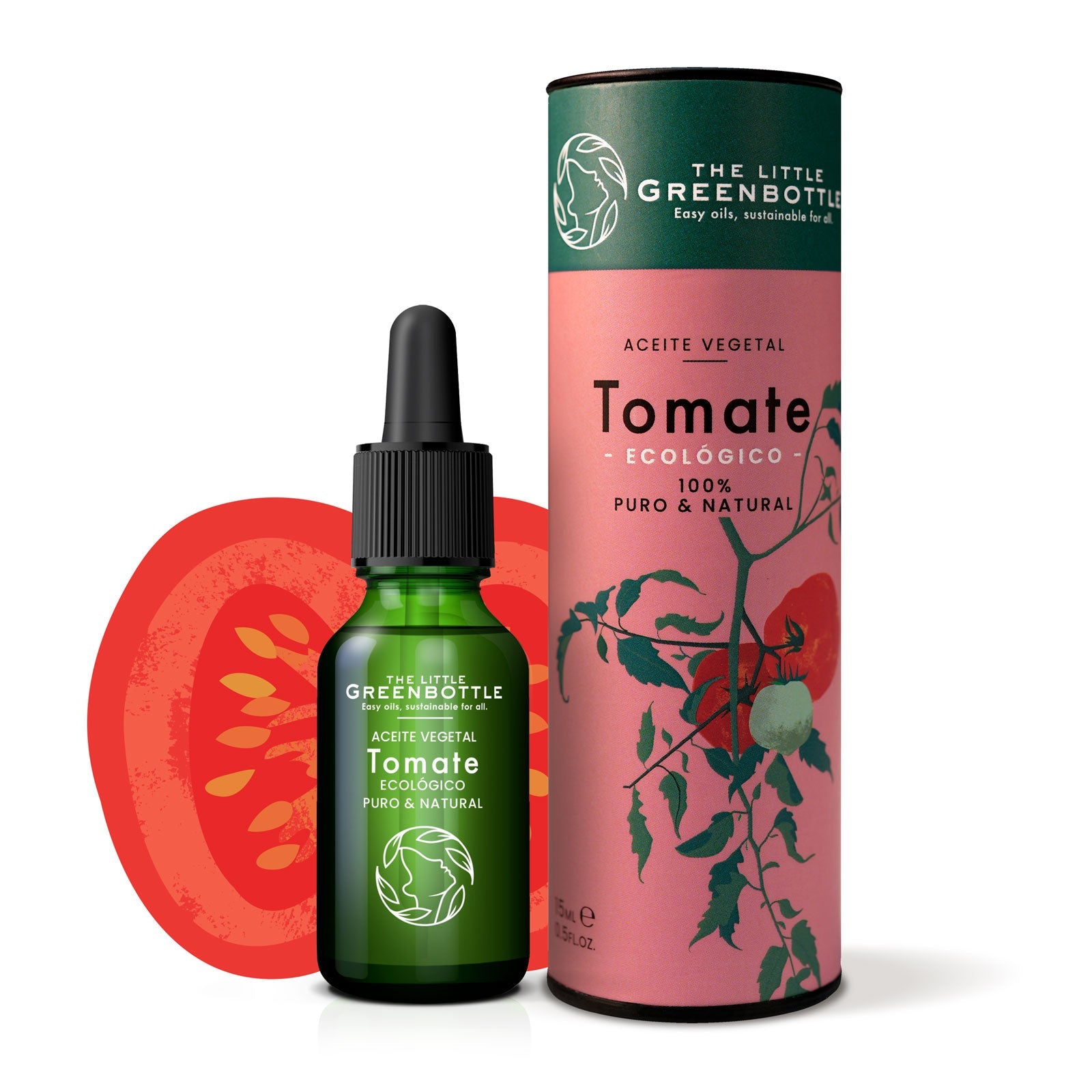 Aceite Vegetal puro de Tomate 15 ml 1ªpresión en frío TLGB